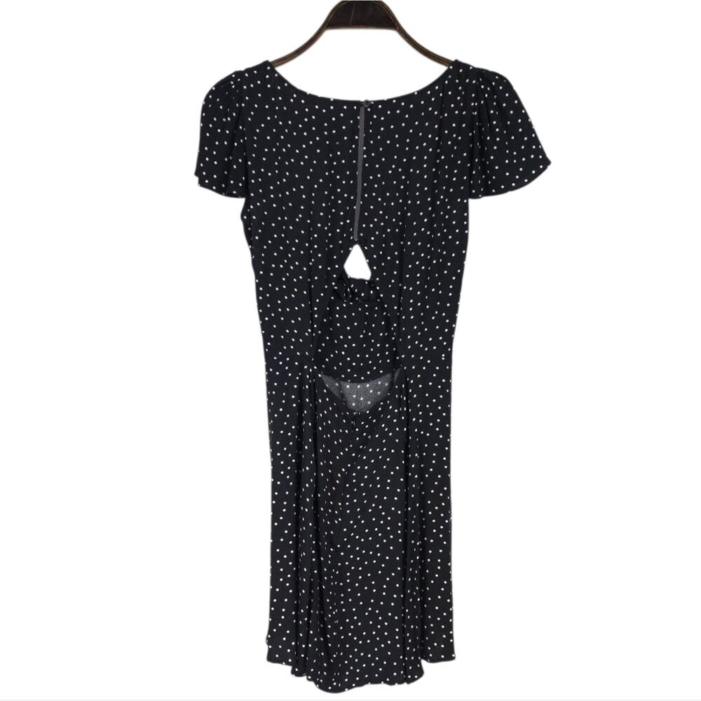 Reformation Elio Mini Dress Polka Dot Print Flutter Cap Sleeve - Picture 7 of 13